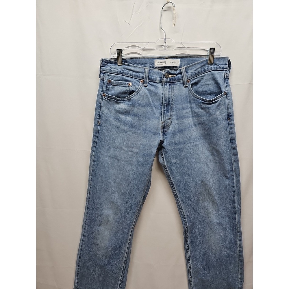 Levi's Mens Blue Relaxed Fit Strauss Signature Stretch Denim Jeans Size 32x32 - Picture 5 of 16